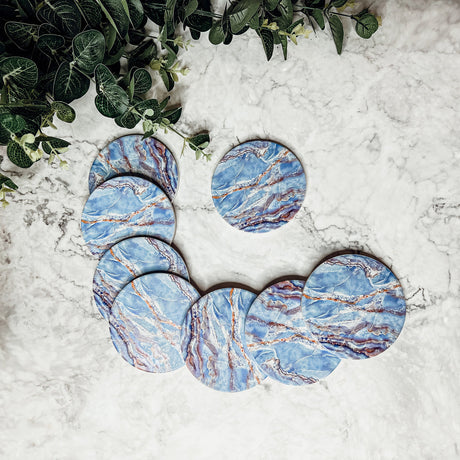 Marble Blue Coasters-6