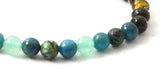 Amber Green Stretch Bracelet With Aventurine, Apatite and African Turquoise-3