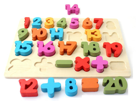 Wooden Colorful Puzzle for Learning Numbers-1