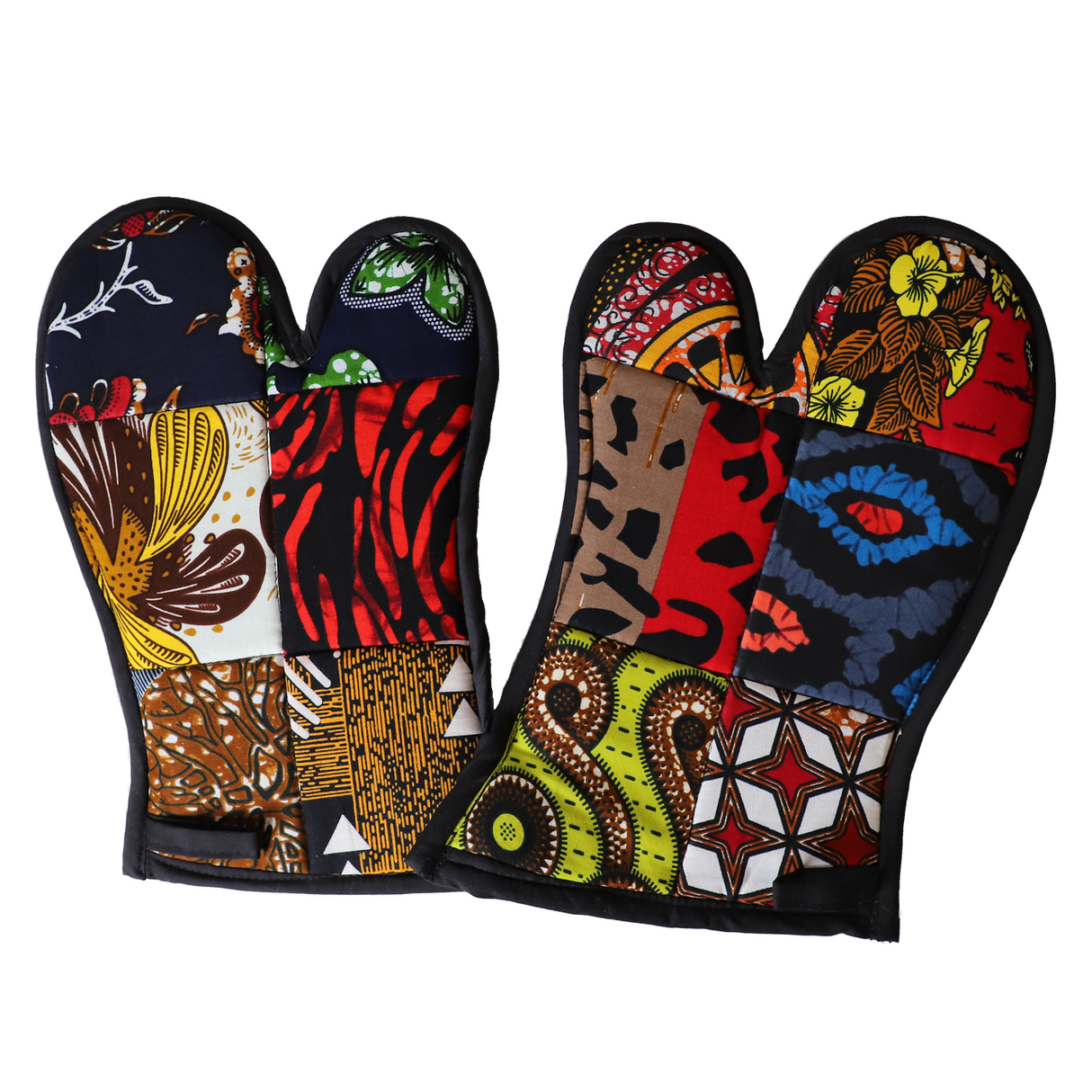 Oven Mitts Kitenge Patch | Hand Sewn
