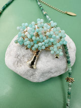 Handcrafted Amazonite Tree Brooch LP004-4