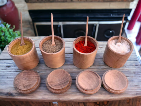 Authentic Walnut Wood Mortar and Pestle: A Moroccan Elegance in Your Kitchen-3