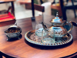 Moroccan Elegance: Handcrafted Teapot and Tray Set-2