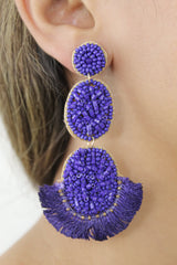 El Nicho Violet Earrings by Bombay Sunset-1