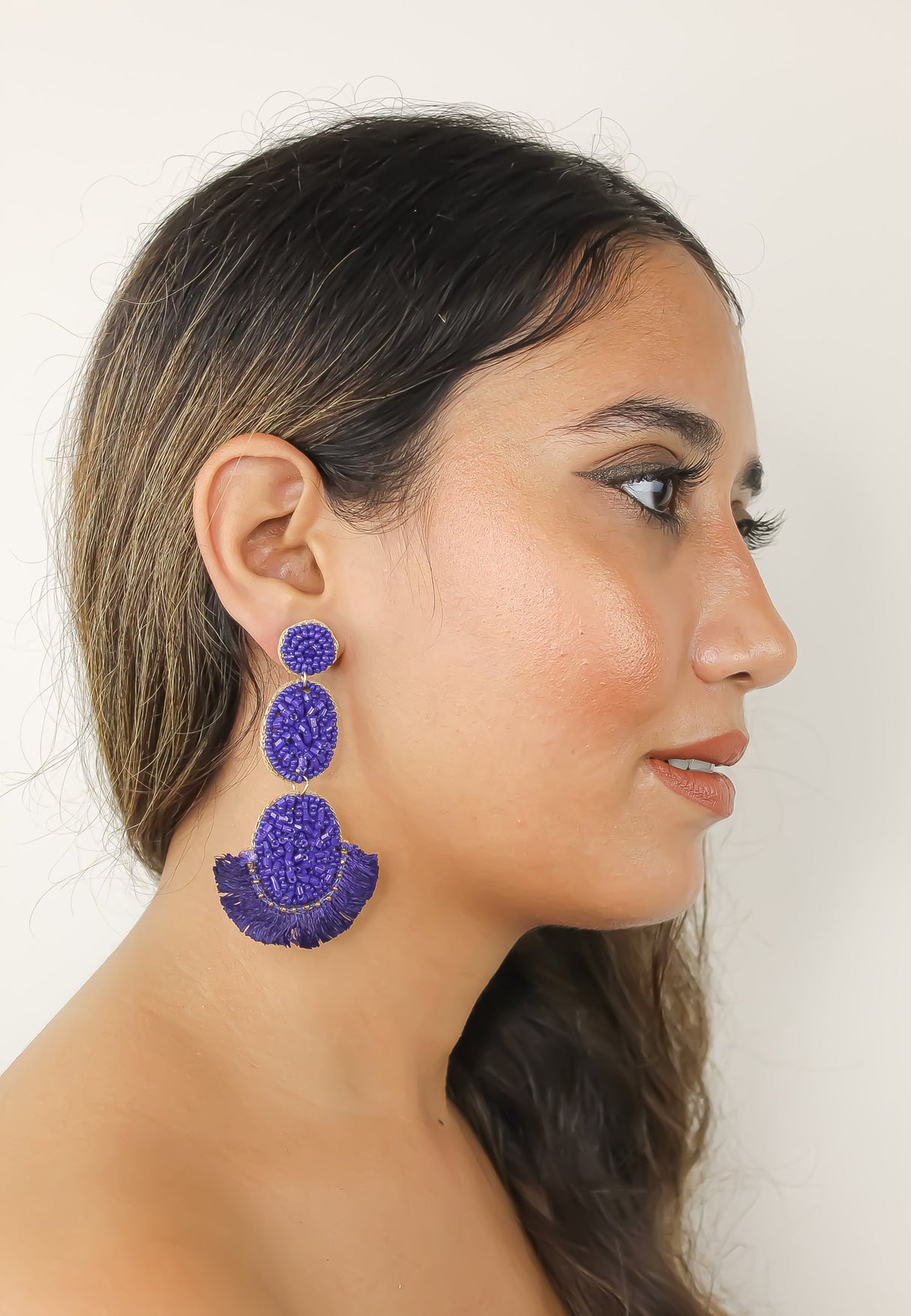 El Nicho Violet Earrings by Bombay Sunset-2