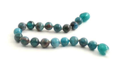 Apatite Gemstone Knotted Blue Anklet Bracelet-2