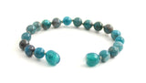 Apatite Gemstone Knotted Blue Anklet Bracelet-3