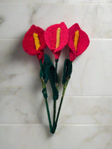Handmade Fair Trade Wool Calla Lily – Eco-Friendly, Crocheted, Unique Floral Decoration
