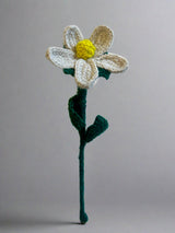 Handmade Fair Trade Wool Daisy – Eco-Friendly, Crocheted, Unique Floral Decoration