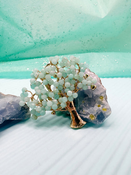 Handcrafted Amazonite Tree Brooch LP004-2