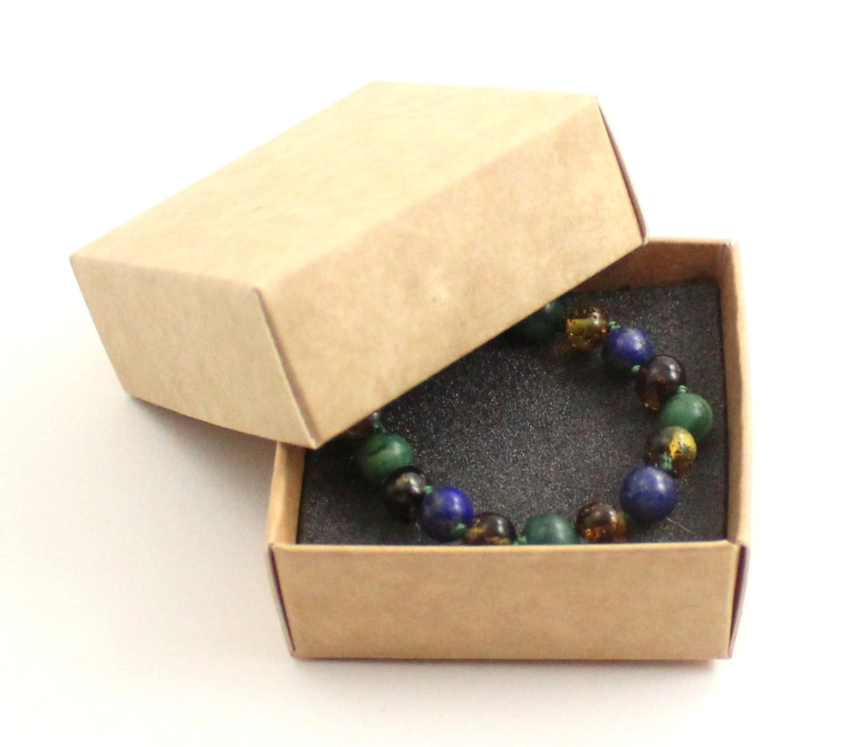 Amber, African Jade and Lapis Lazuli Bracelet-1