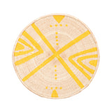 Tonga Painted Pattern Baskets | Yellow Natural-2