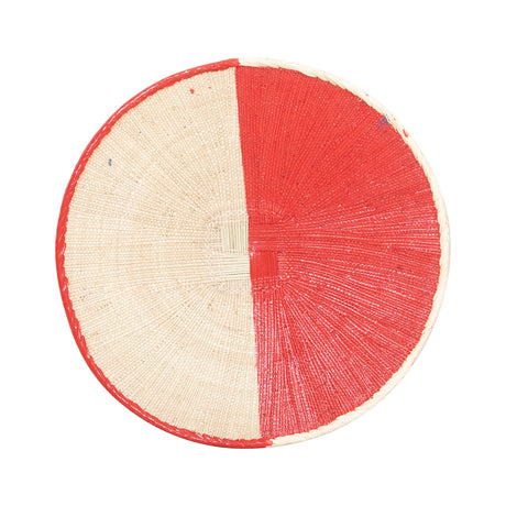 Tonga Painted Pattern Baskets | Red Natural-1