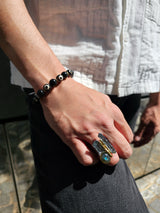 Black And White Dzi Agate Bracelet MEB08-0