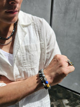 Black And White Dzi Agate Bracelet MEB08-2