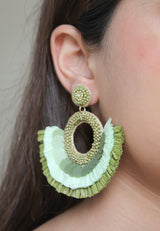 Anzio Khaki Earrings by Bombay Sunset-1