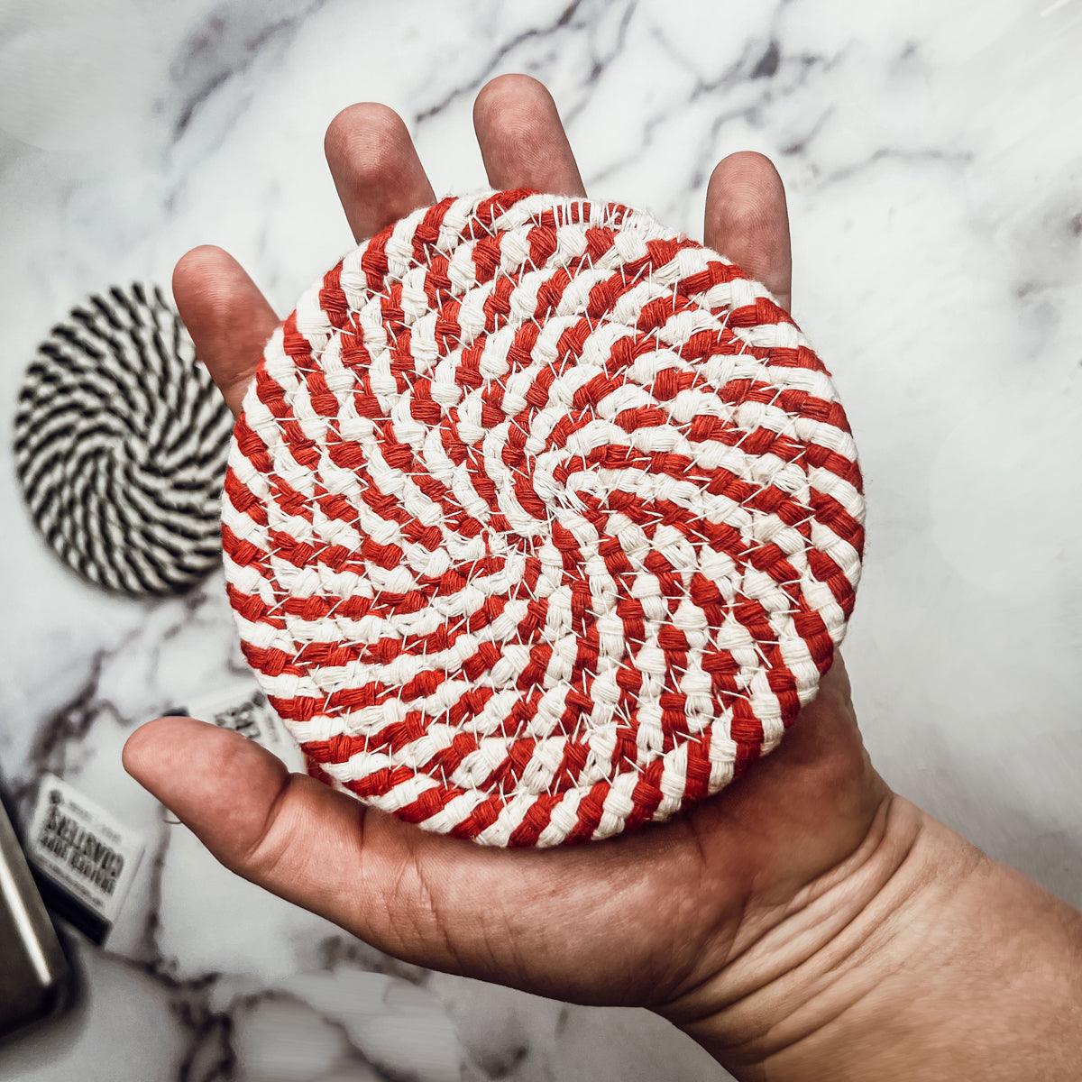 Candy Cane Coaster 4pk-4