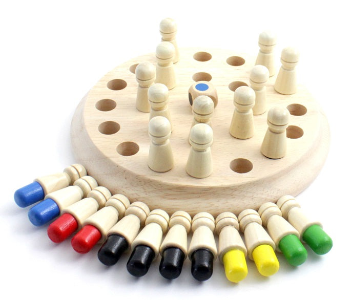 Memory Wooden Chess Game for Children-0