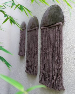 Metal and Macrame Wall Art Set