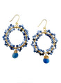 Blue Sodalite Dangle Earrings KE009-0