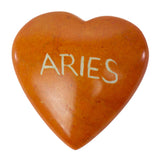 Zodiac Soapstone Hearts, Pack of 5: ARIES