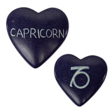 Zodiac Soapstone Hearts, Pack of 5: CAPRICORN