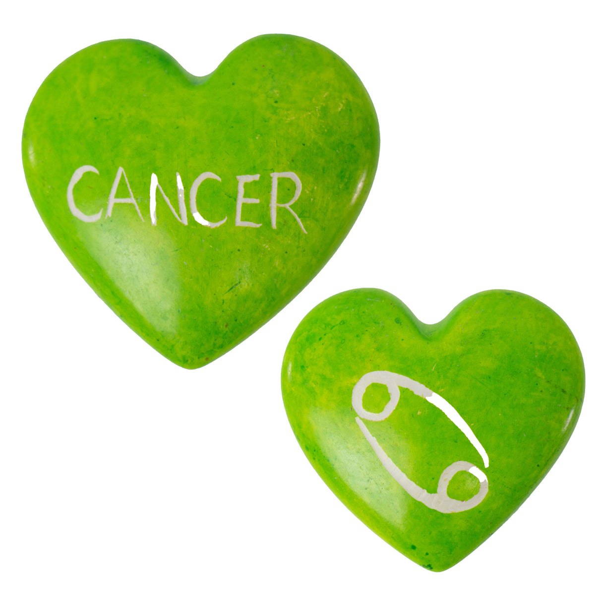 Zodiac Soapstone Hearts, Pack of 5: CANCER