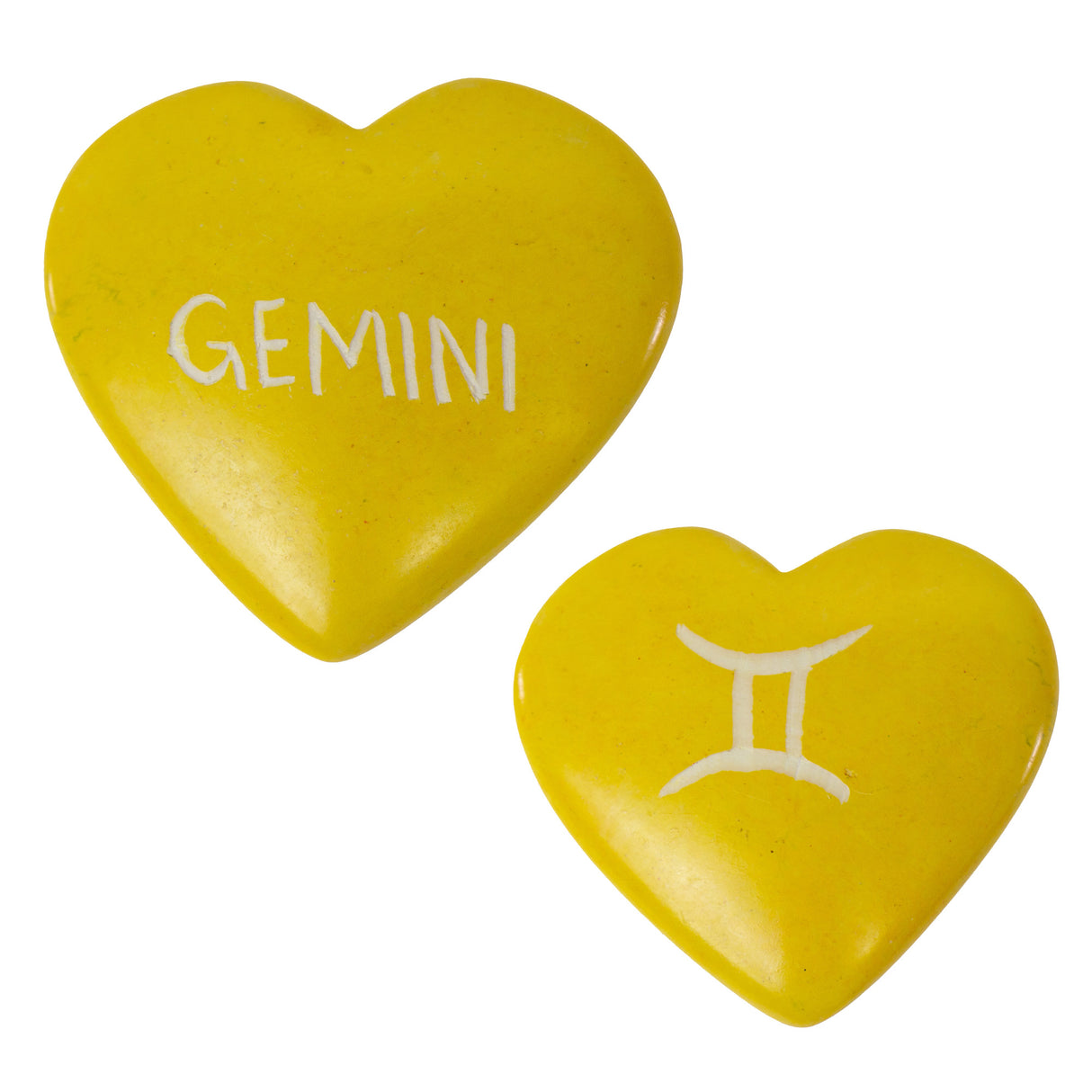 Zodiac Soapstone Hearts, Pack of 5: GEMINI