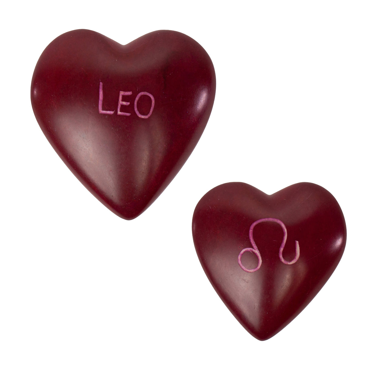 Zodiac Soapstone Hearts, Pack of 5: LEO