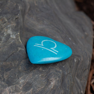 Zodiac Soapstone Hearts, Pack of 5: LIBRA