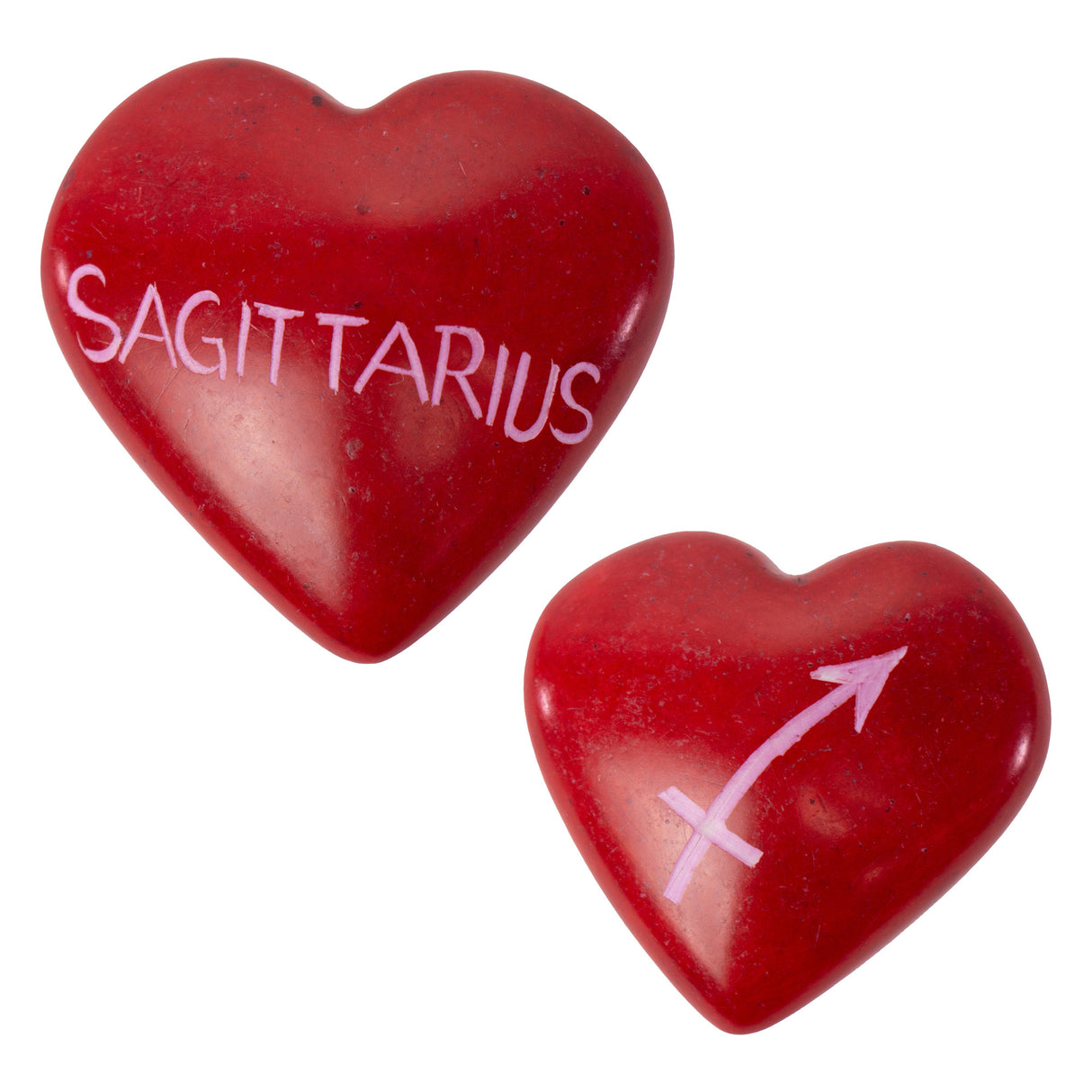 Zodiac Soapstone Hearts, Pack of 5: SAGITTARIUS