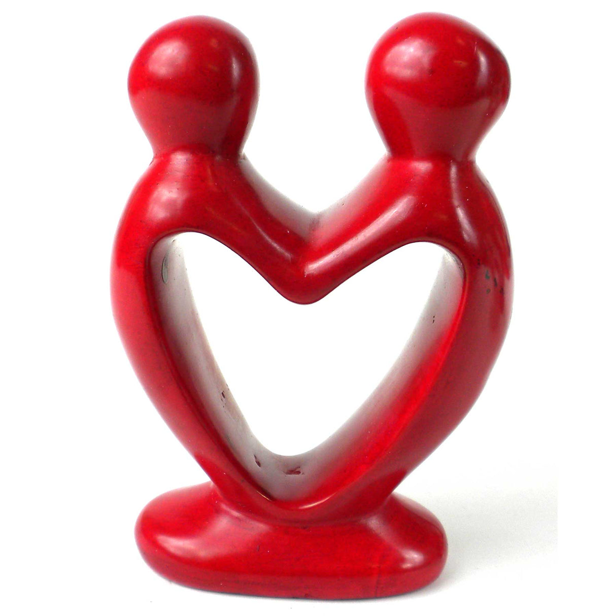 Soapstone Lovers Heart Red - 6 Inch