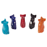 Soapstone Tiny Dogs - Assorted Pack of 5 Colors