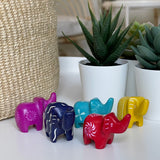 Soapstone Tiny Elephants - Assorted Pack of 5 Colors