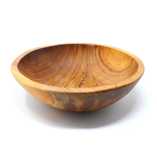 9-Inch Hand-carved Olive Wood Bowl