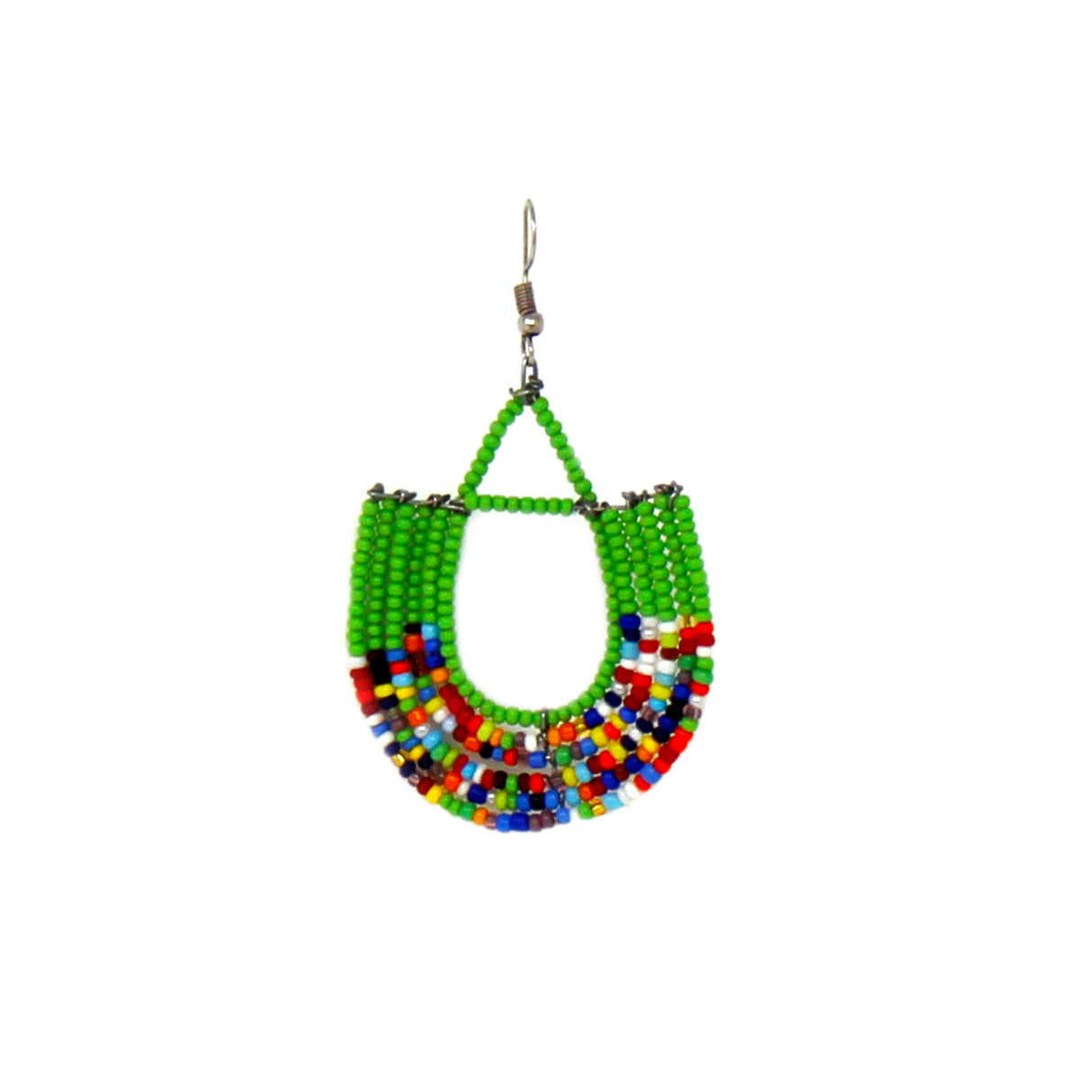 Maasai Bead Basket Dangle Earrings