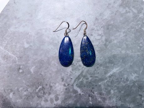 Lapis Lazuli Sterling Silver Earrings, Lapis Lazuli Earrings, Lapis Lazuli Drop Earrings | by nlanlaVictory-4