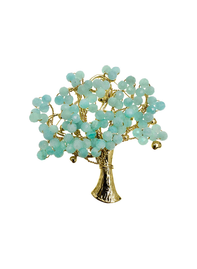 Handcrafted Amazonite Tree Brooch LP004-0