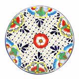 Dinner Plates 11.8in - Dots and Flowers, Set of Two