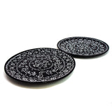 Encantada Handmade Pottery 11.75" Set of 2 Dinner Plates, Ink