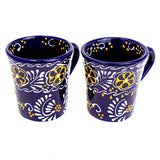 Pair of Flared Mugs - Blue