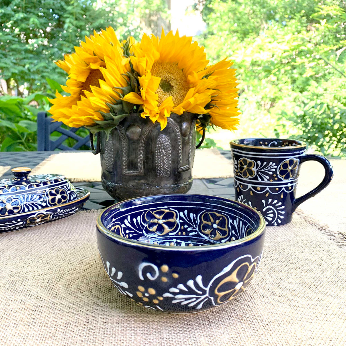 Half Moon Bowls - Blue, Set of Two