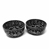 Encantada Handmade Pottery 5.5" Set of 2 Bowls, Ink