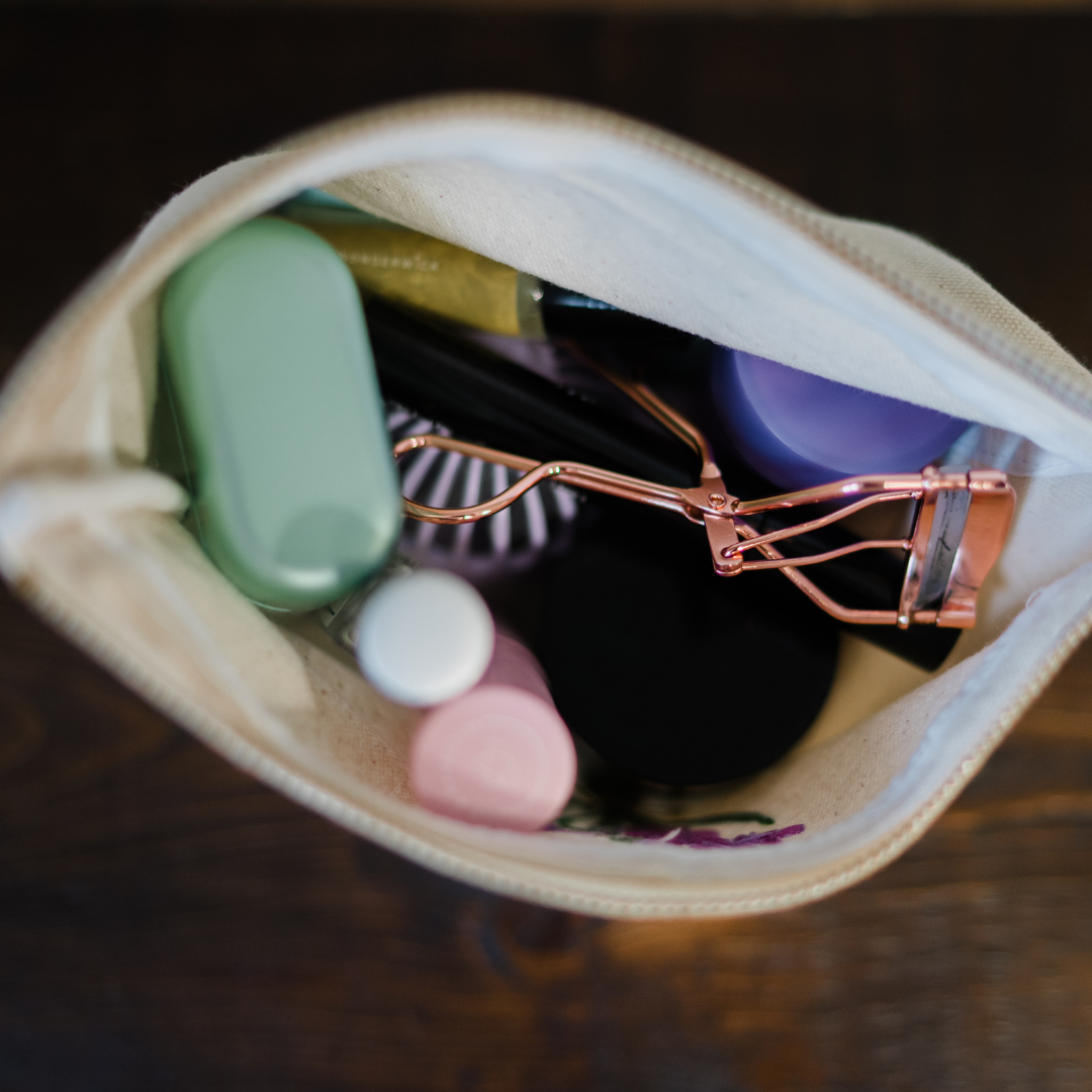 Embroidered Canvas Zipper Pouch from Haiti