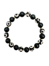 Black And White Dzi Agate Bracelet MEB08-1