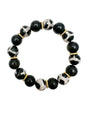 Black And White Dzi Agate Chunky Bracelet MEB07-0