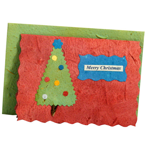 “Merry Christmas” Handmade Paper Card from Peru
