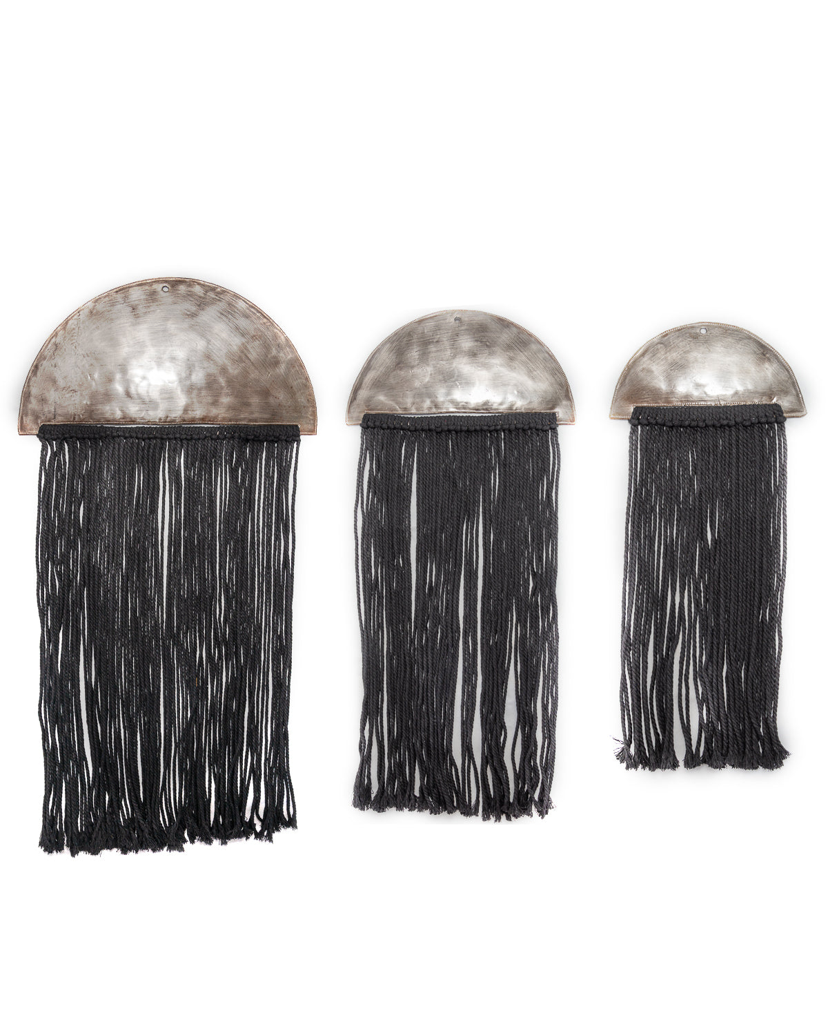 Metal and Macrame Wall Art Set