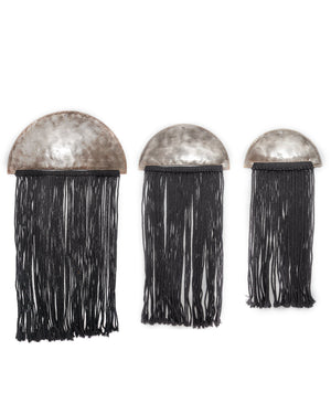 Metal and Macrame Wall Art Set