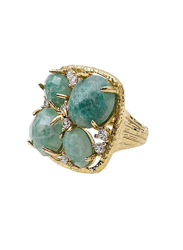 Amazonite Setting Statement Ring NR011-0